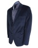 STEF2060 Plus Size(Plus Size) Blue Velvet Jacket