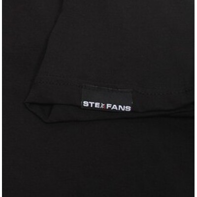 STEF20533 Plus Size (Plus Size) Short Sleeve Blouse Black