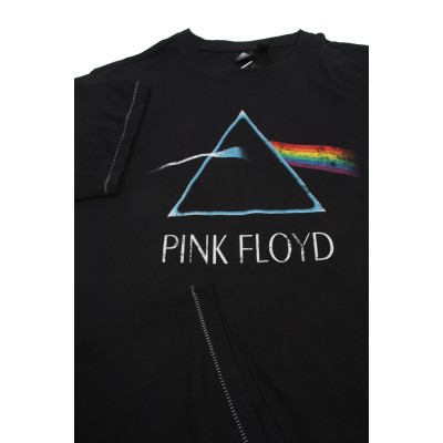 D555-20899 Υπερμέγεθος(Μεγάλα Μεγέθη) Μπλούζα Κοντομάνικη  Pink Floyd Μαύρη